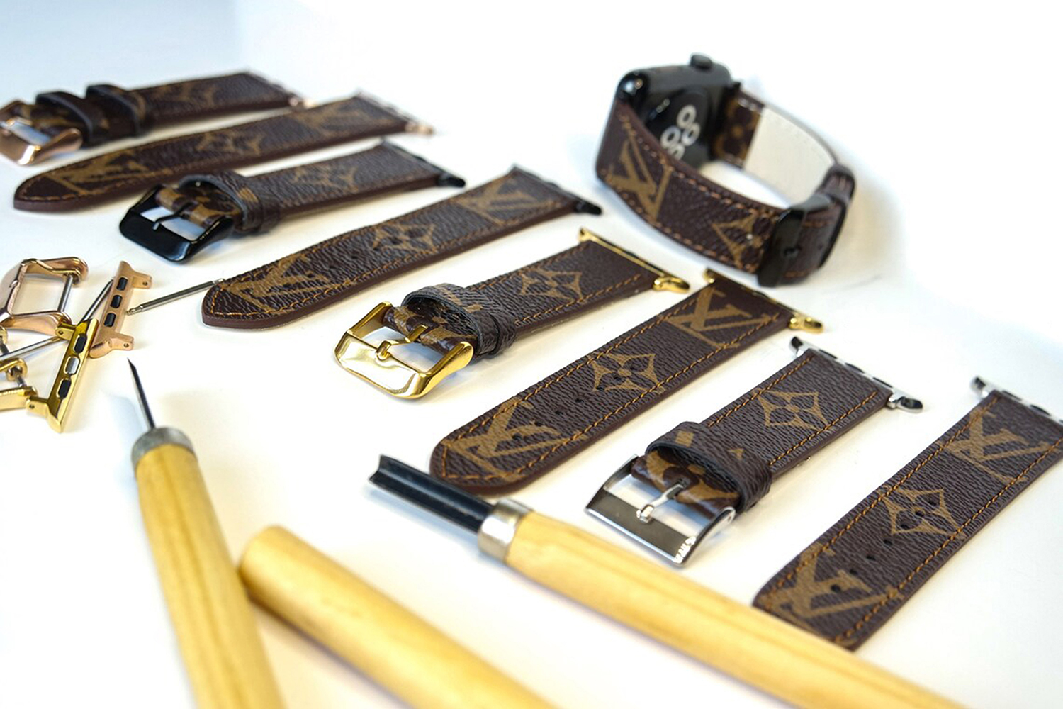 Handmade Louis Vuitton Apple Watch Band Luxury Watch Straps
